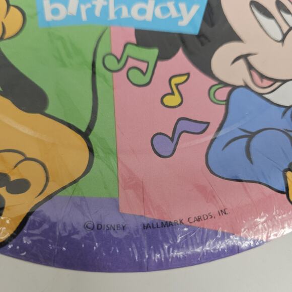 2 Vintage Disney Babies Mickey Minnie PAPER PLATES 1st Birthday Party Deadstock - Picture 3 of 6
